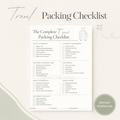 Travel Packing Checklist Mockup
